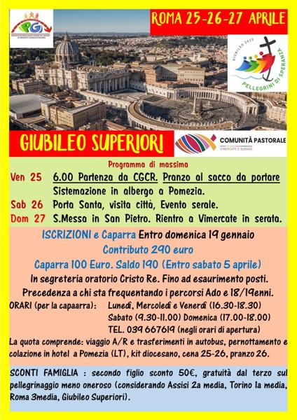 Pellegrinaggio Superiori 2025